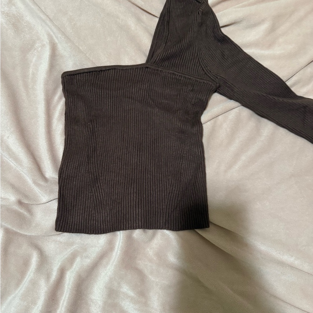 Abercrombie & Fitch Chocolate Ribbed Top